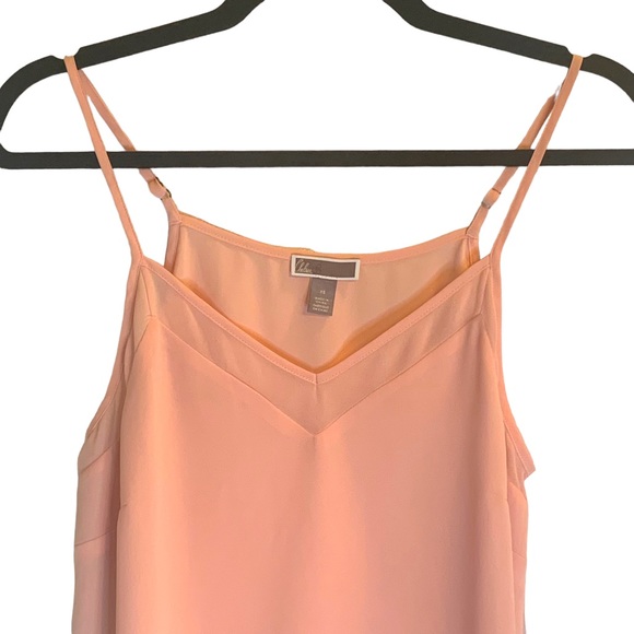 Chelsea28 Women’s Pink Camisole V Neck Mesh Hem Layered Look Size XS NWT - Picture 3 of 7
